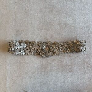 Silver Crochet Chain Belt